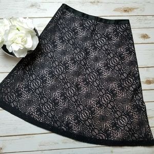 INC Beautiful Black & Pink Lace Skirt Size 4
